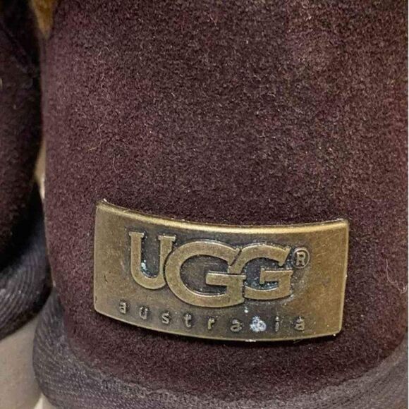 UGG Blaise Chesnut Brown Shearling Sheepskin Boots Size 7 - Picture 9 of 9